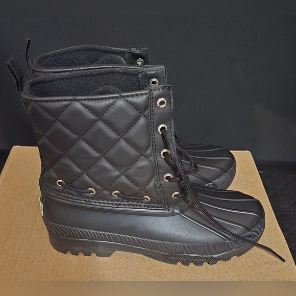 Sperry Ladies Duck Boots Women’s Size 6 Black Quilted Warm Waterproof - Picture 5 of 13